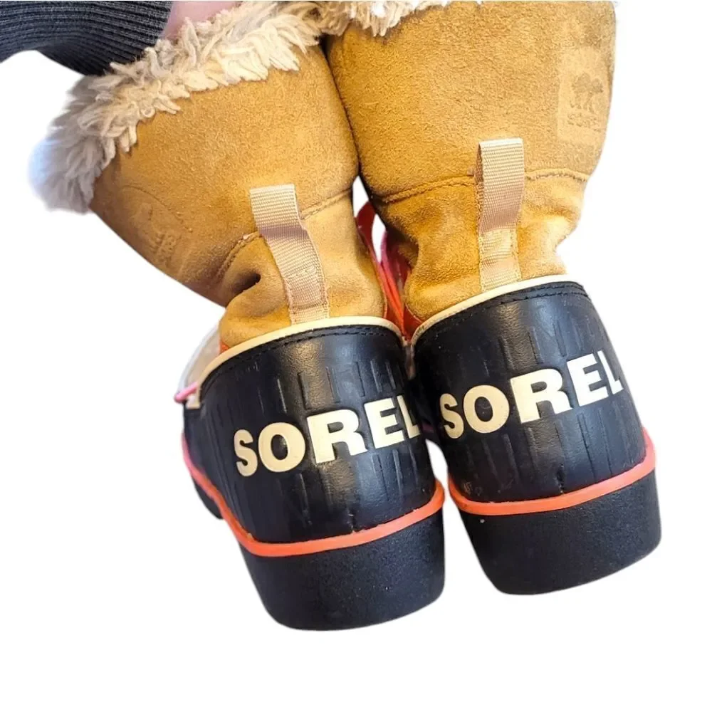 Sorel Light Beige Tivoli II Suede Snow Boots Size US 5